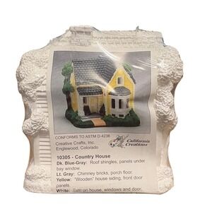 California Creations 10305 Country House Unpainted‎ Ceramic Ready to Decorate